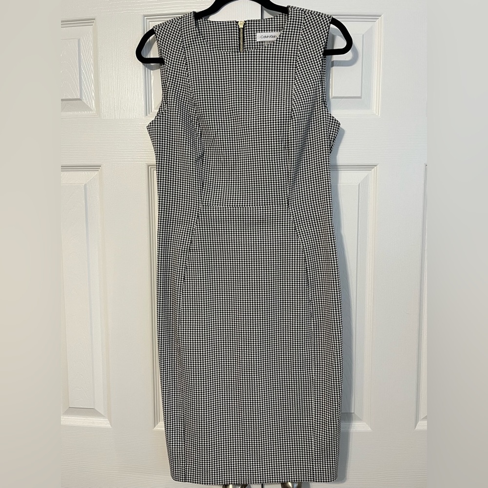 Calvin Klein Houndstooth Pencil Dress
